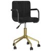 vidaXL Chaises pivotantes &agrave; manger lot de 4 noir velours