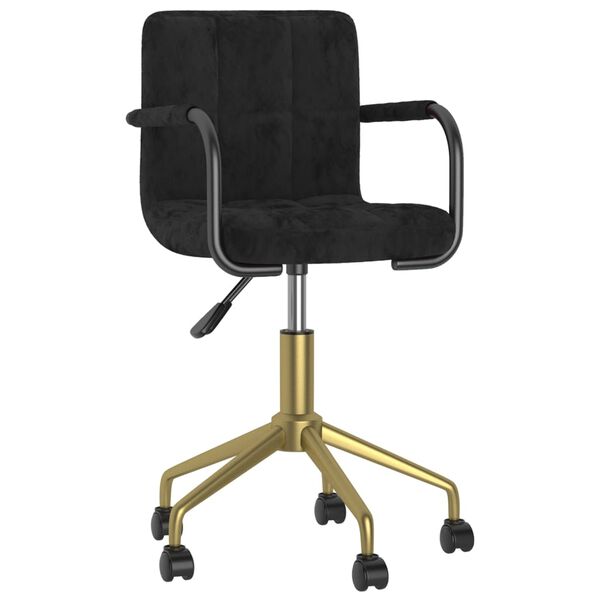 vidaXL Chaises pivotantes &agrave; manger lot de 4 noir velours