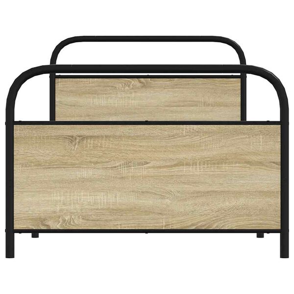vidaXL Cadre de lit sans matelas 100x190 cm ch&ecirc;ne sonoma