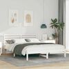 vidaXL Cadre de lit avec t&ecirc;te de lit Blanc 140 x 200 cm Pin massif