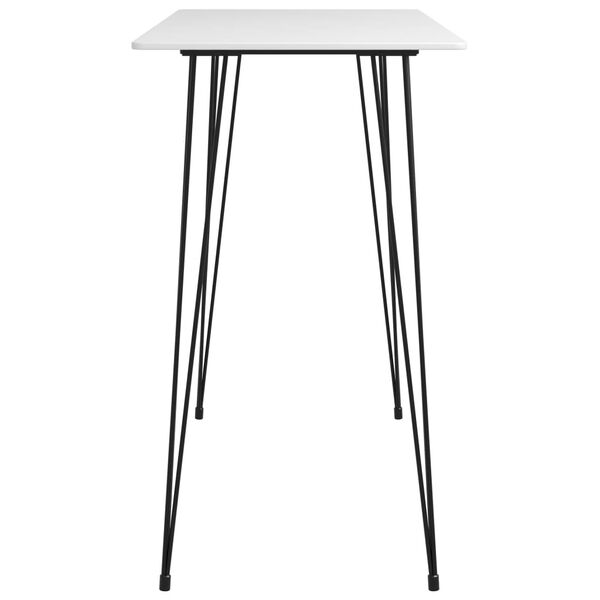 vidaXL Ensemble de bar 5 pcs Blanc et gris