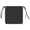 vidaXL Coussins de si&egrave;ge 4 pcs Noir 40 x 40 x 3 cm Tissu en microfibre