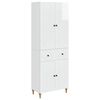 vidaXL Ensemble de Meubles 2 pc Blanc brillant Bois d'ing&eacute;nierie