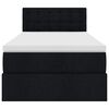 vidaXL Cadre de lit ottoman avec matelas noir 90x190 cm tissu