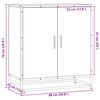 vidaXL Buffet sonoma gris 68x35x76 cm bois d'ing&eacute;nierie et m&eacute;tal