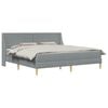 vidaXL Cadre de lit avec matelas Gris clair 180 x 200 cm tissu