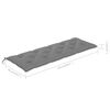 vidaXL Banc Batavia avec coussin gris 150 cm Bois de teck massif