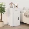 vidaXL Bureau avec armoire blanc bois d'ing&eacute;nierie
