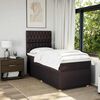 vidaXL Sommier &agrave; lattes de lit avec matelas Marron fonc&eacute; 90x190 cm
