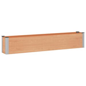 vidaXL Jardini&egrave;re sur&eacute;lev&eacute;e Marron 200 x 30 x 36 cm WPC et Aluminium