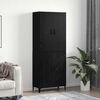 vidaXL Haut Armoire 2 pcs Ch&ecirc;ne noir Bois d'ing&eacute;nierie