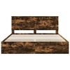 vidaXL Cadre de lit Ch&ecirc;ne fum&eacute; 180 x 200 cm Bois Ing&eacute;nierie