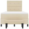 vidaXL Lit &agrave; ressorts avec matelas Cr&egrave;me 120 x 190 cm tissu
