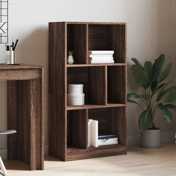 vidaXL Biblioth&egrave;que ch&ecirc;ne marron 57x28,5x107,5 cm bois d'ing&eacute;nierie