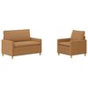 vidaXL Ensemble de Canap&eacute;s 2 pc Beige Tissu