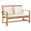 vidaXL Ensemble de canap&eacute; de jardin 4 pcs Naturel Bois de teck massif