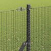 vidaXL Poteau de cl&ocirc;ture. Gris 50 x 1,4 m (mailles de 19 x 19 mm)