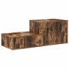 vidaXL Armoire de rangement 2 pcs Ch&ecirc;ne fum&eacute; 118 x 41 x 40 cm