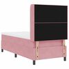 vidaXL Lit &agrave; ressorts avec matelas avec LED Rose 90 x 200 cm Velours