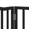 vidaXL Barri&egrave;re pour chien porte pliable 10panneaux noir bois peuplier