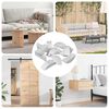 vidaXL Rondelle en demi-lune 12 pcs Blanc M6 Polypropyl&egrave;ne