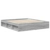 vidaXL Cadre de lit Gris Sonoma 180 x 200 cm Pin massif