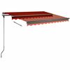 vidaXL Auvent manuel r&eacute;tractable sur pied 300x250 cm Orange et marron