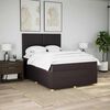 vidaXL Sommier &agrave; lattes de lit avec matelas Marron fonc&eacute; 140x190 cm