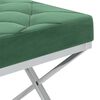 vidaXL Banc 97 cm Vert fonc&eacute; Velours et acier inoxydable