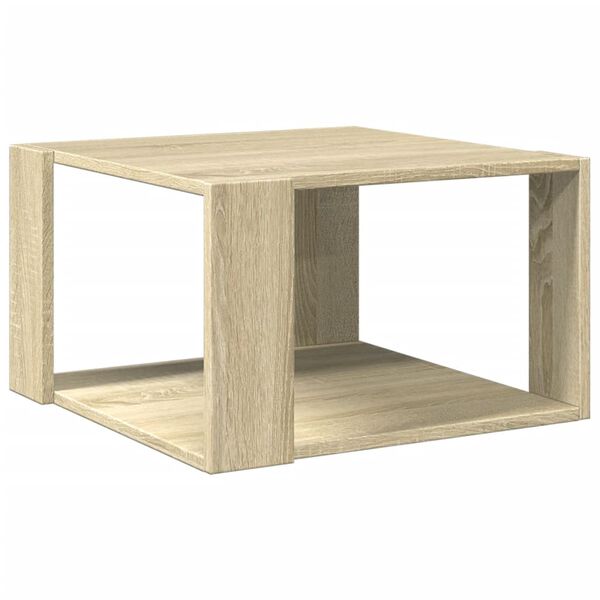 vidaXL Table basse chêne sonoma 51,5x51,5x30 cm bois d'ingénierie