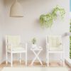vidaXL Coussins de chaise de jardin &agrave; dossier bas lot de 2 cr&egrave;me
