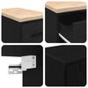 vidaXL Armoires de garage 2 pcs noir bois d'ing&eacute;nierie