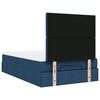 vidaXL Cadre de lit ottoman avec matelas bleu 120x190 cm tissu