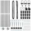 vidaXL Poteau de cl&ocirc;ture. 7 pcs Gris Acier