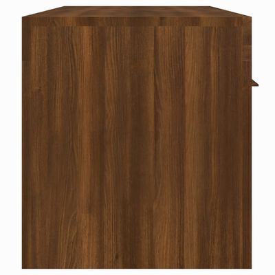 vidaXL Meuble TV avec lumières LED Chêne marron 140x36,5x40 cm