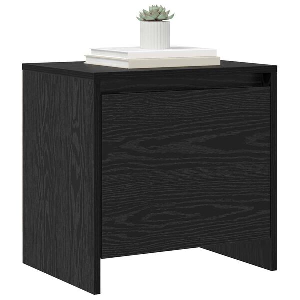 vidaXL Cabinet de chevet Ch&ecirc;ne noir 45 x 34 x 44,5 cm