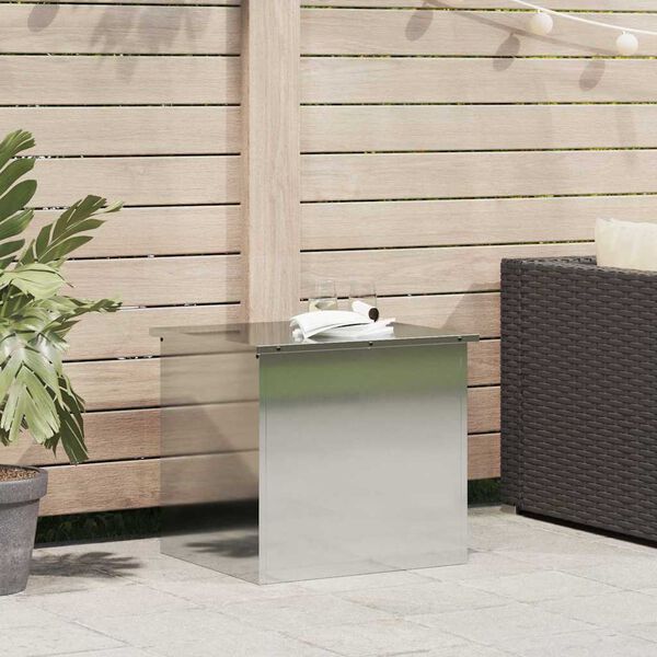 vidaXL Bo&icirc;te de Rangement Ext&eacute;rieure Argent 55 x 50,5 x 50 cm Acier