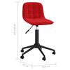 vidaXL Chaises &agrave; manger pivotantes lot de 2 rouge bordeaux velours