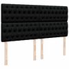 VidaXL Cadre de lit ottoman avec matelas noir 200x200cm velours