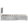 vidaXL Cadre de lit Gris B&eacute;ton et Argent 70 x 190 cm Bois d'ing&eacute;nierie