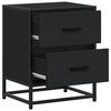 vidaXL Tables de chevet 2 pcs noir 40x31x50 cm bois d'ing&eacute;nierie