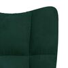 vidaXL Chaise de relaxation avec repose-pied Vert fonc&eacute; Velours