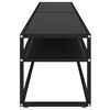 vidaXL Meuble TV noir 200x40x40,5 cm verre tremp&eacute;