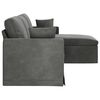 vidaXL Canap&eacute; Gris fonc&eacute; 198 x 134 x 80 cm Velours