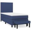 vidaXL Sommier &agrave; lattes de lit avec matelas Bleu 100x200 cm Tissu