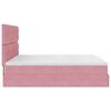 vidaXL Cadre de lit ottoman avec matelas rose 160x200 cm velours