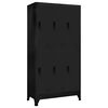 vidaXL Armoire &agrave; casiers Noir 90x45x180 cm Acier