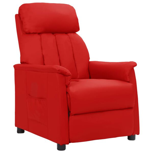 vidaXL Fauteuil inclinable Rouge bordeaux Similicuir