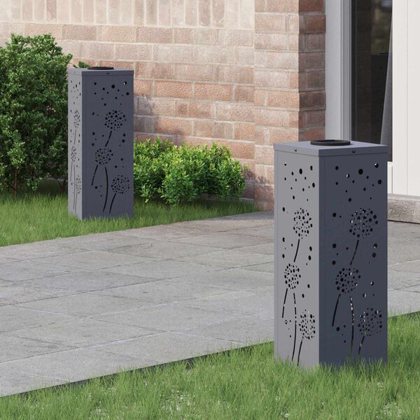 vidaXL Lumi&egrave;re de chemin LED solaire 2 pcs Anthracite