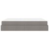 vidaXL Cadre de lit avec matelas avec matelas 2 pcs Taupe tissu